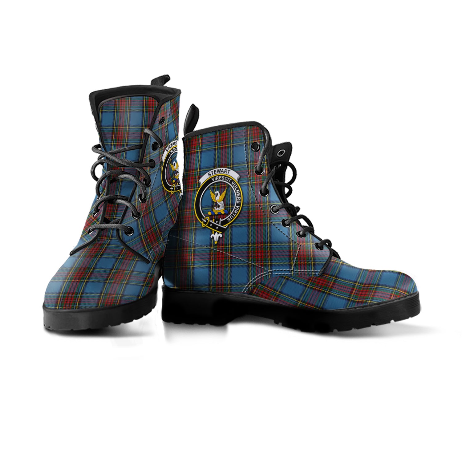 scottish-stewart-royal-blue-clan-crest-tartan-leather-boots