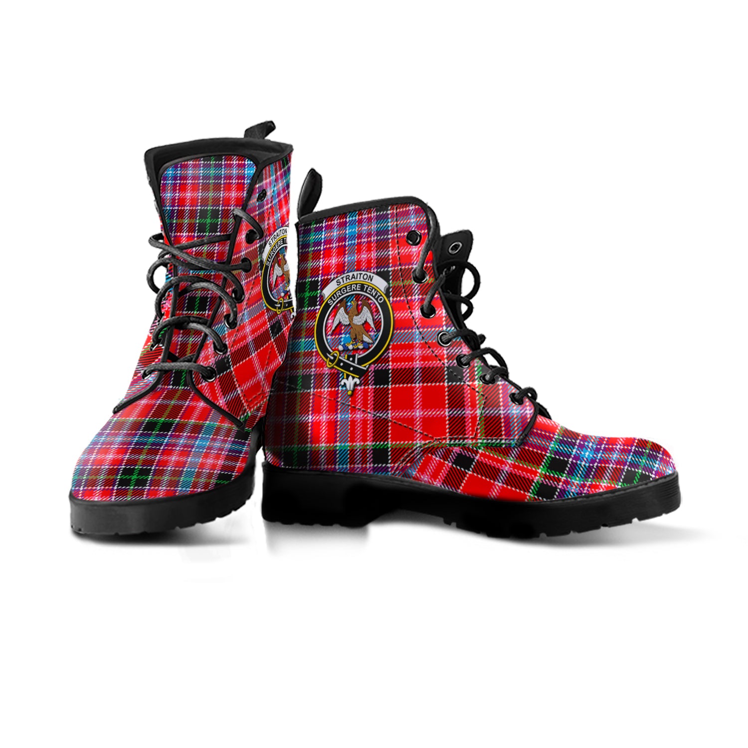 scottish-straiton-clan-crest-tartan-leather-boots