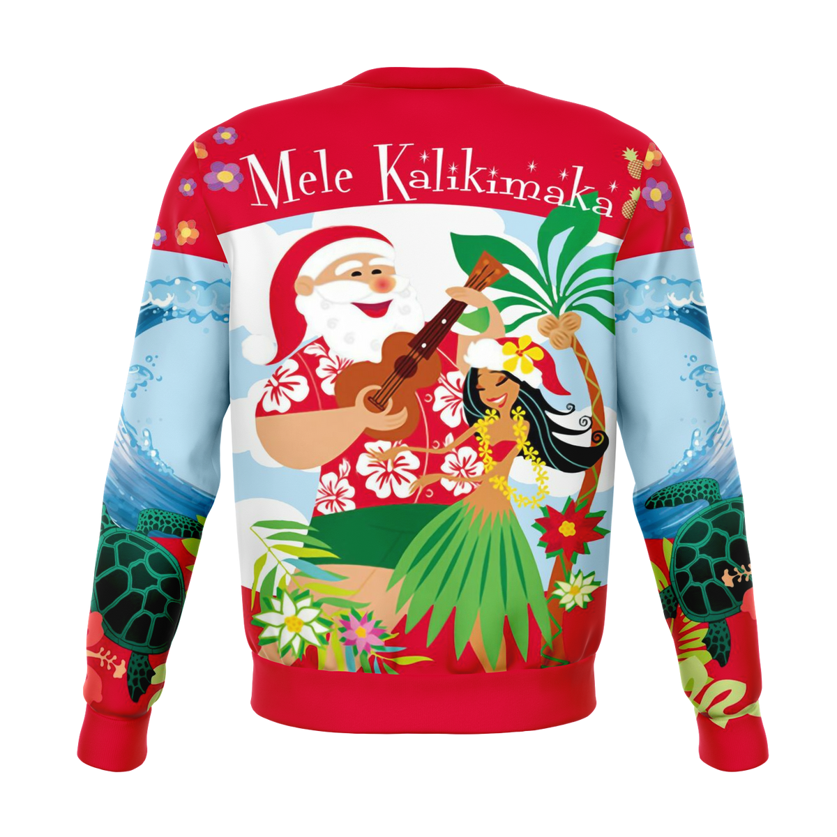 Hawaii Christmas Sweatshirt - Mele Kalikimaka Santa Claus - Wonder Print Shop