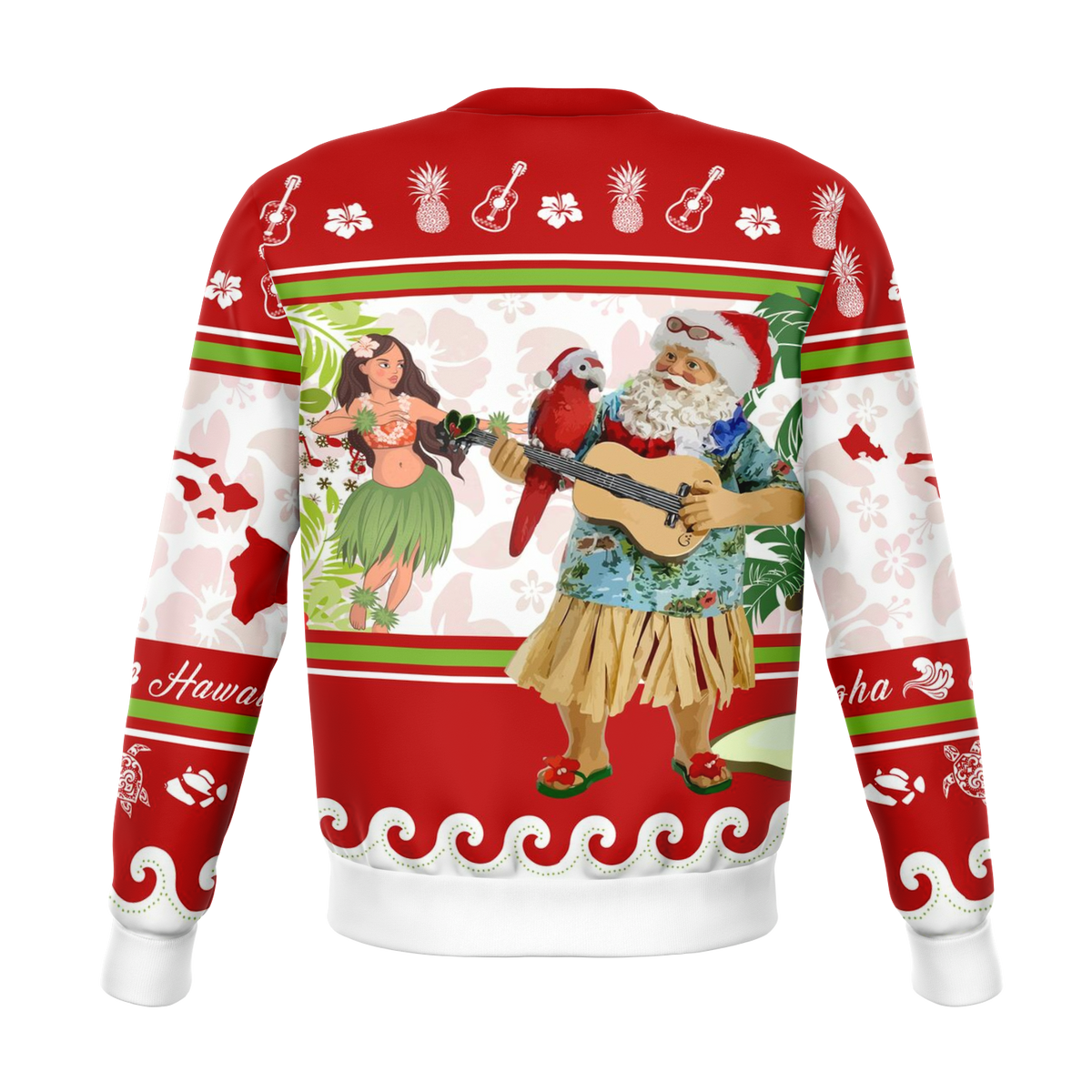 Hawaii Christmas Sweatshirt - Mele Kalikimaka Santa Claus Style 2 - Wonder Print Shop