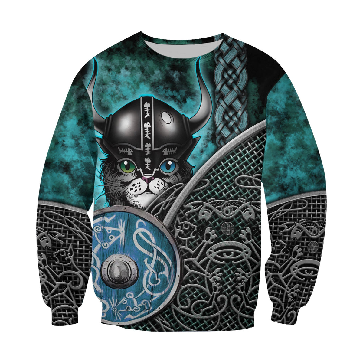 Viking Clothing Viking 3D Cat Sweatshirts RLT12 - Wonder Print Shop