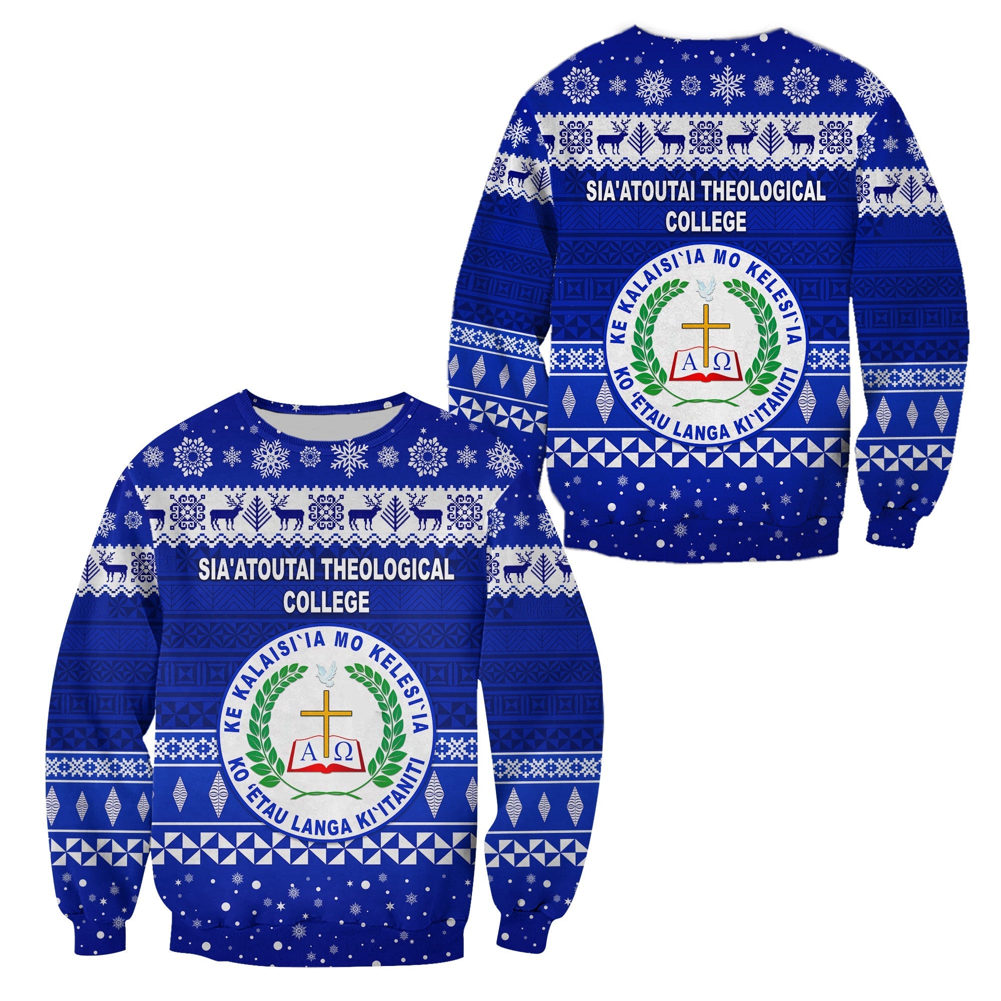 Sia'atoutai Theological College Christmas Sweatshirt Simple Style LT8 - Wonder Print Shop