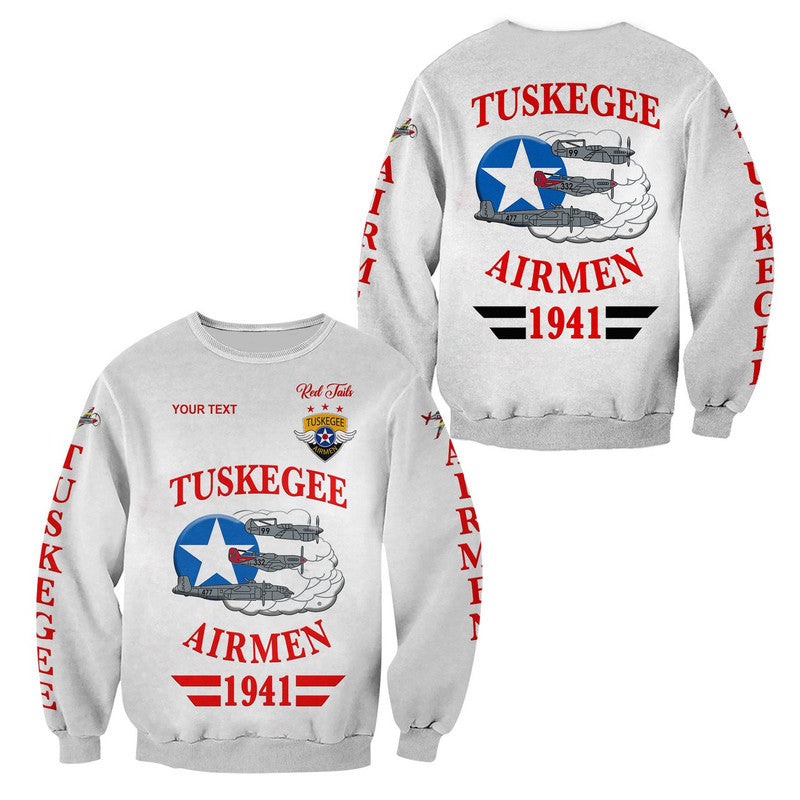 (Custom Personalised) Tuskegee Airmen Sweatshirt The White Tails Original Style - White LT8 - Wonder Print Shop