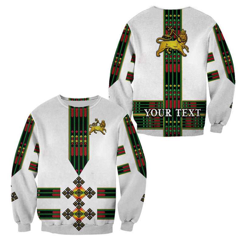 (Custom Personalised) Ethiopia Sweatshirt Ethiopian Lion Of Judah Tibeb Vibes NO.1 Ver - Flag Style LT8 - Wonder Print Shop