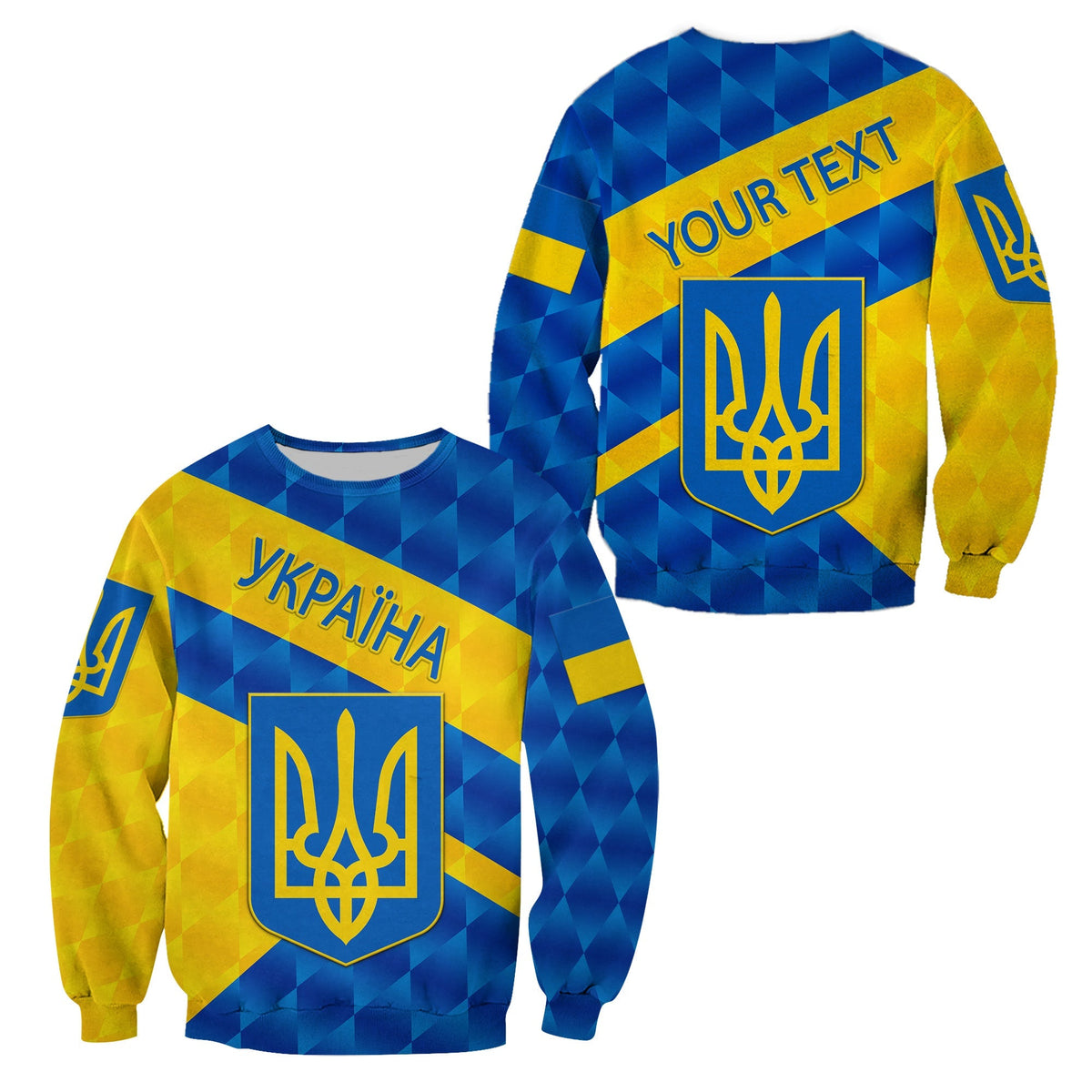 (Custom Personalised) Ukraine Sweatshirt Sporty Style LT8 - Wonder Print Shop