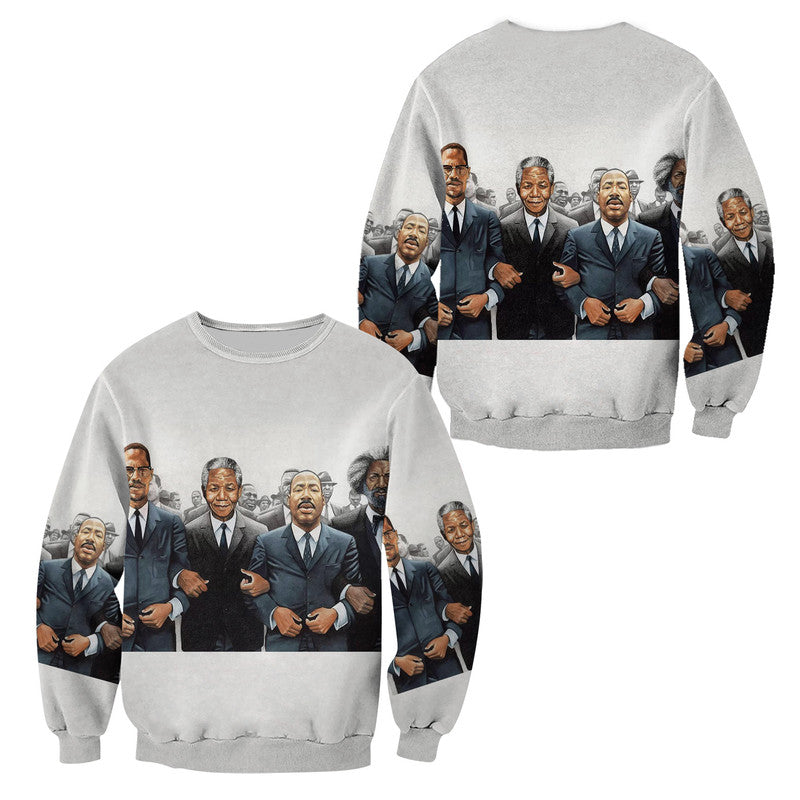 Civil Rights Male Leaders Movement Sweatshirt Simple Style LT8 - Wonder Print Shop