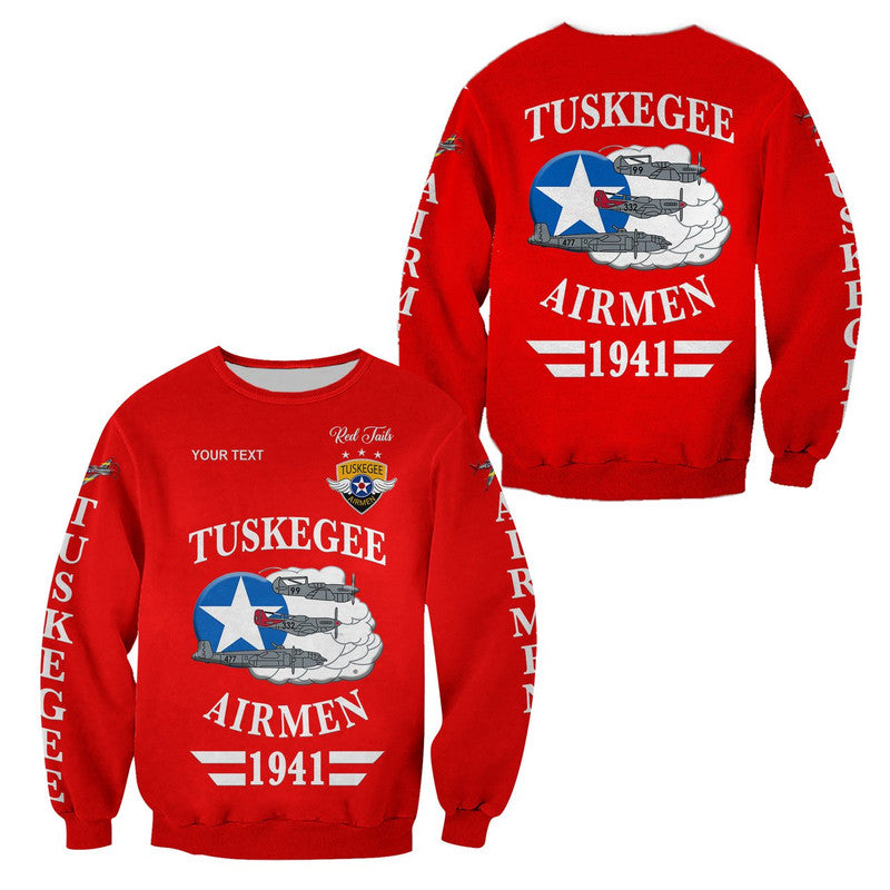 (Custom Personalised) Tuskegee Airmen Sweatshirt The Red Tails Original Style - Red LT8 - Wonder Print Shop