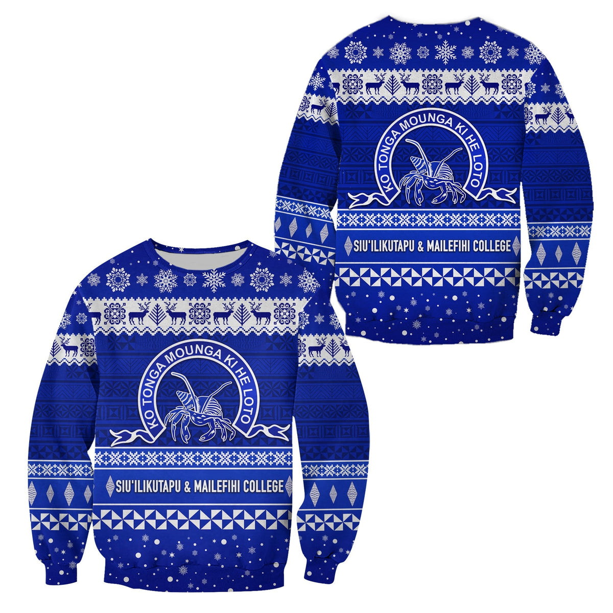 Siu'ilikutapu and Mailefihi College Christmas Sweatshirt Simple Style LT8 - Wonder Print Shop