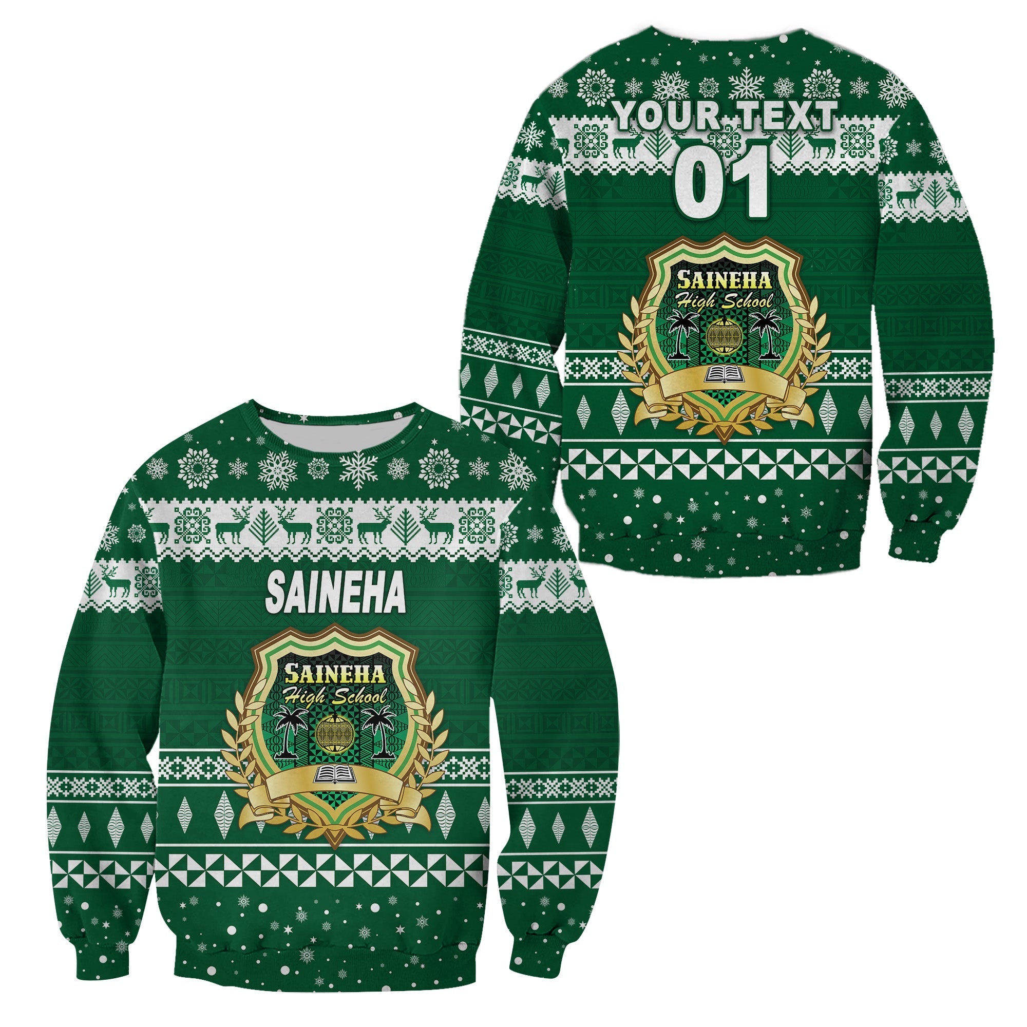 (Custom Personalised) Saineha High School Christmas Sweatshirt Simple Style LT8 - Wonder Print Shop