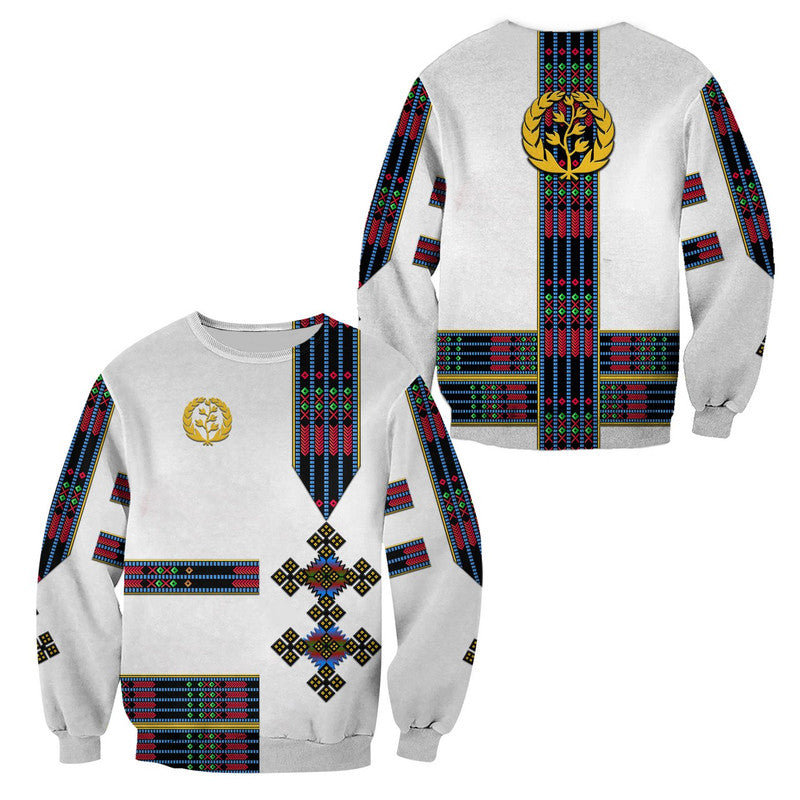 Eritrea Sweatshirt Fancy Simple Tibeb Style - Flag Style LT8 - Wonder Print Shop