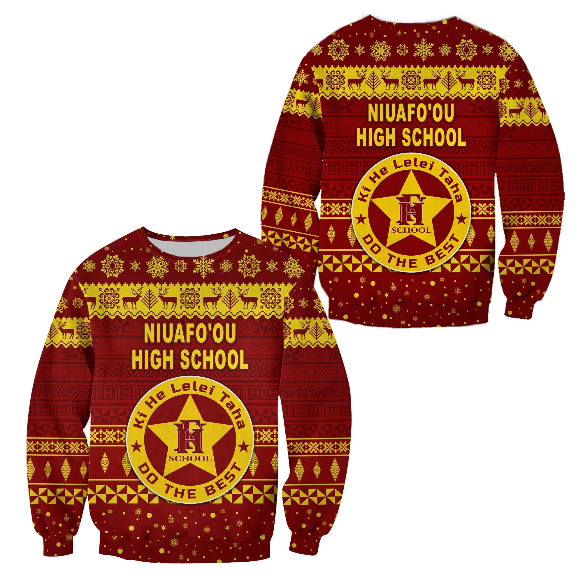 Niuafo'ou High School Christmas Sweatshirt Simple Style LT8 - Wonder Print Shop