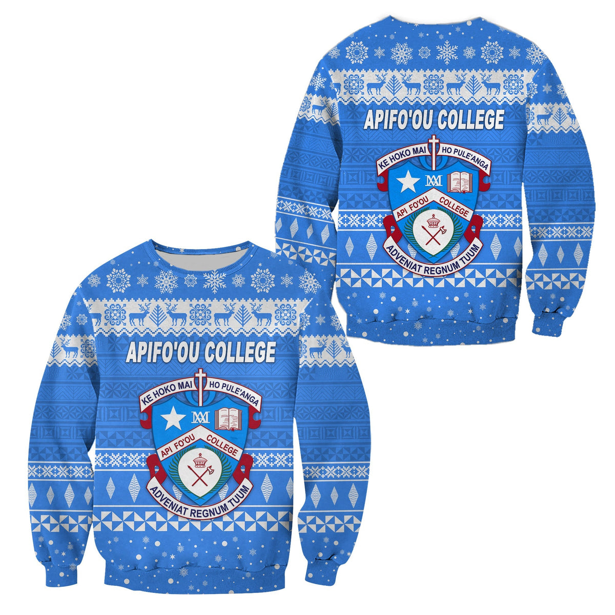 Apifo'ou College Christmas Sweatshirt Simple Style LT8 - Wonder Print Shop