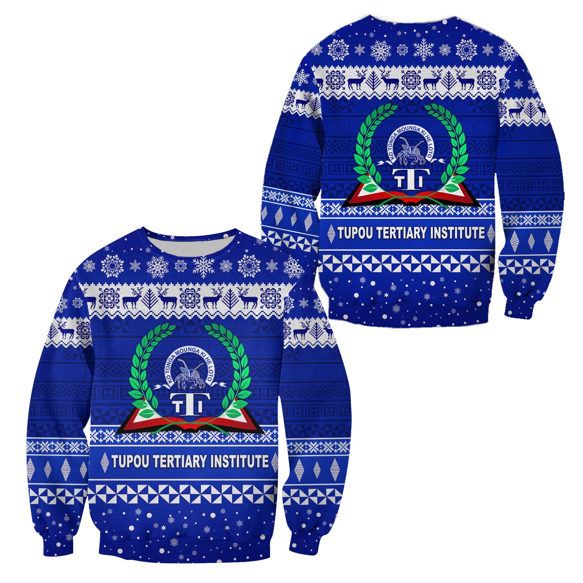 Tupou Tertiary Institute Christmas Tonga Sweatshirt Simple Style LT8 - Wonder Print Shop