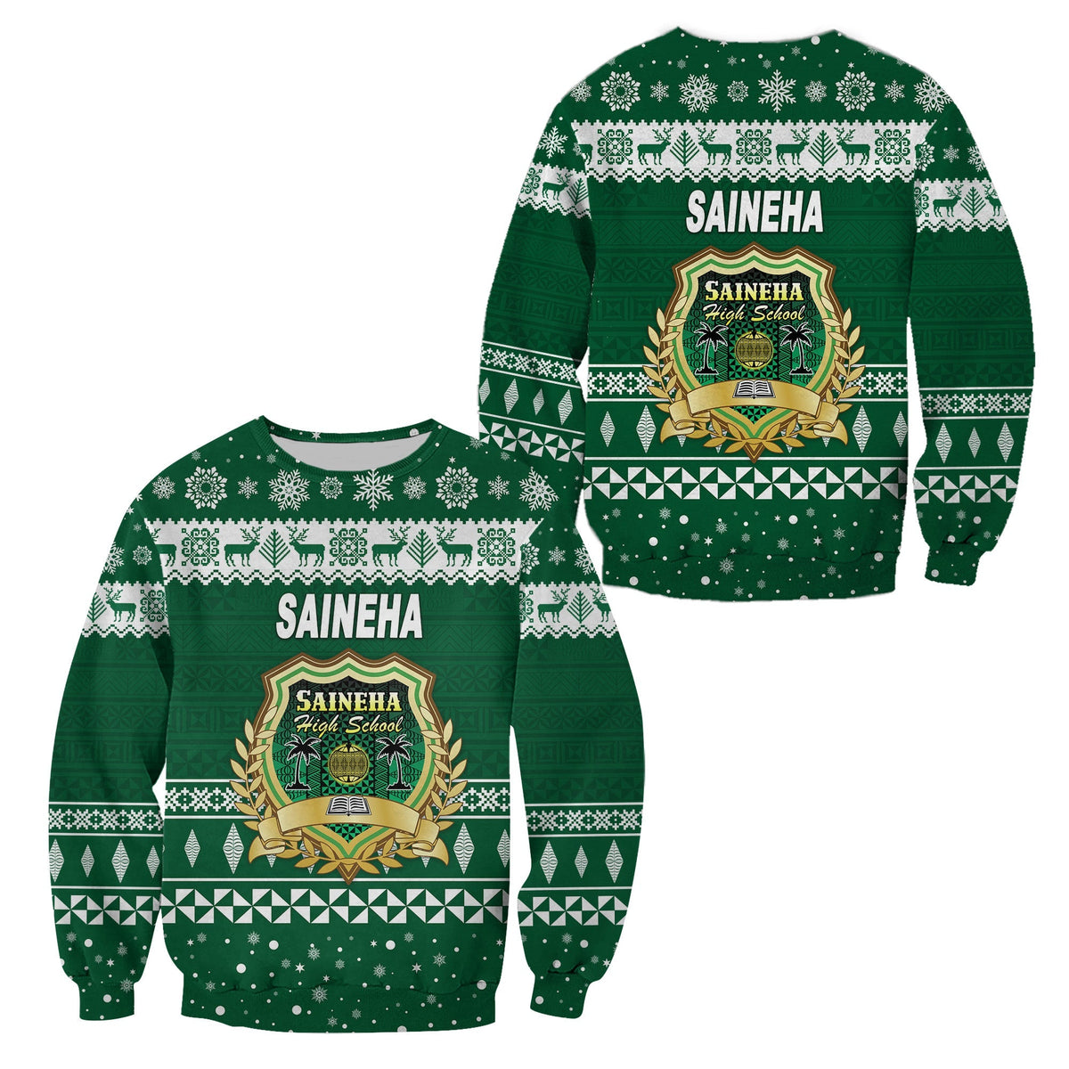 Saineha High School Christmas Sweatshirt Simple Style LT8 - Wonder Print Shop
