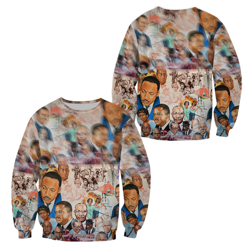 Civil Rights Leaders Sweatshirt Color Painting Style LT8 - Wonder Print Shop