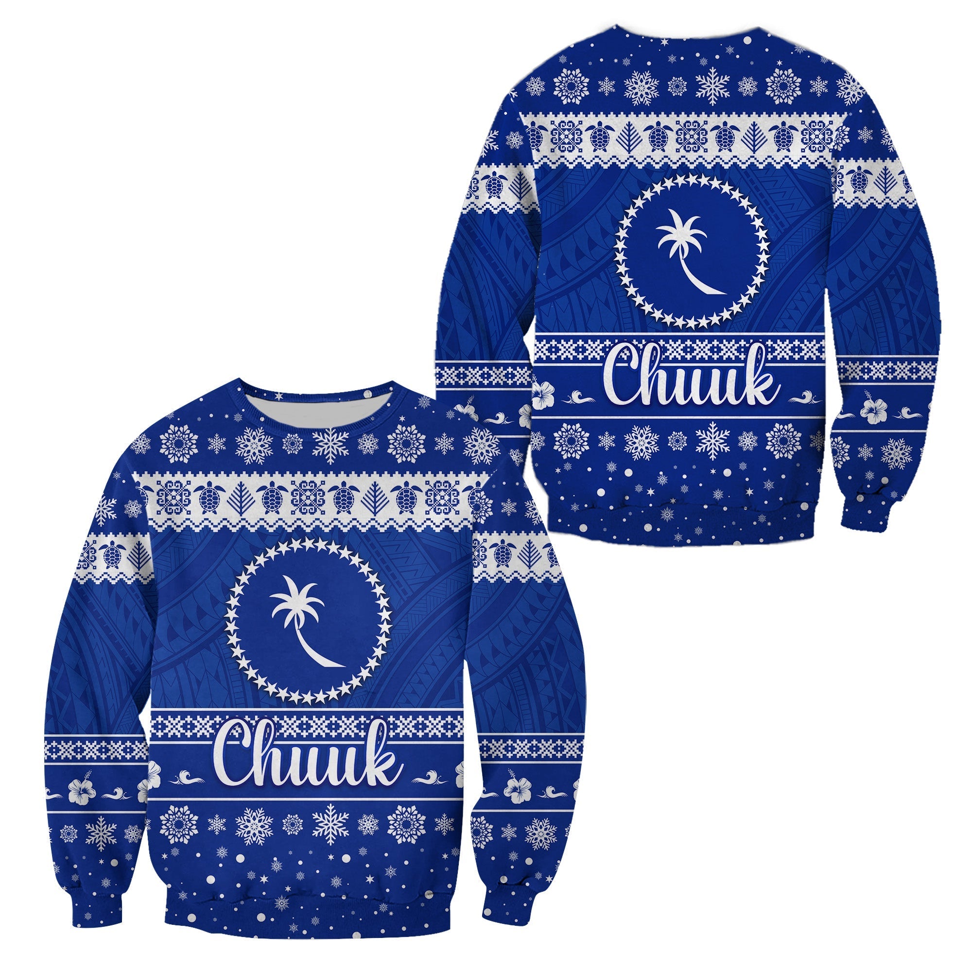 FSM Chuuk Christmas Sweatshirt Simple Style LT8 - Wonder Print Shop