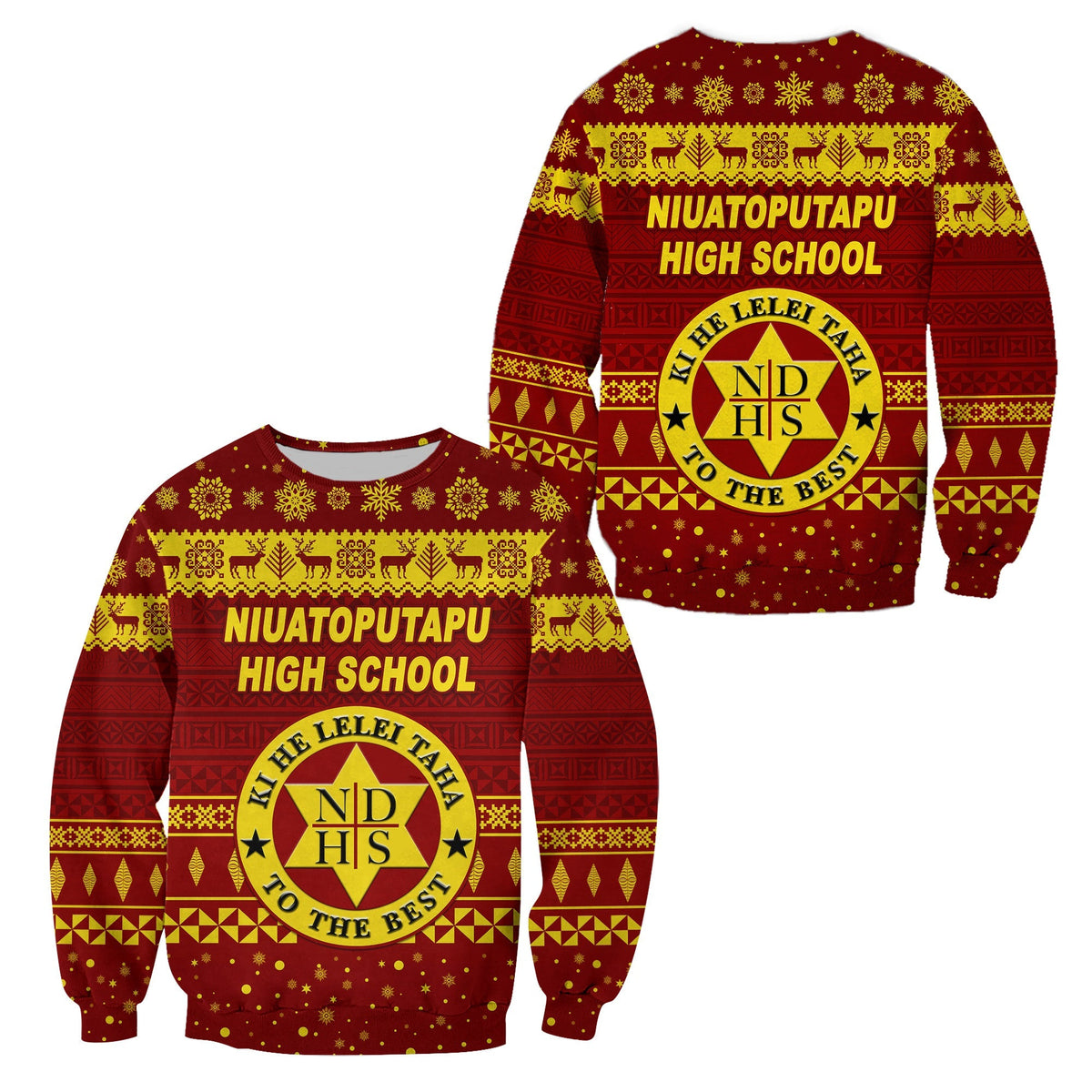 Niuatoputapu High School Christmas Sweatshirt Simple Style LT8 - Wonder Print Shop