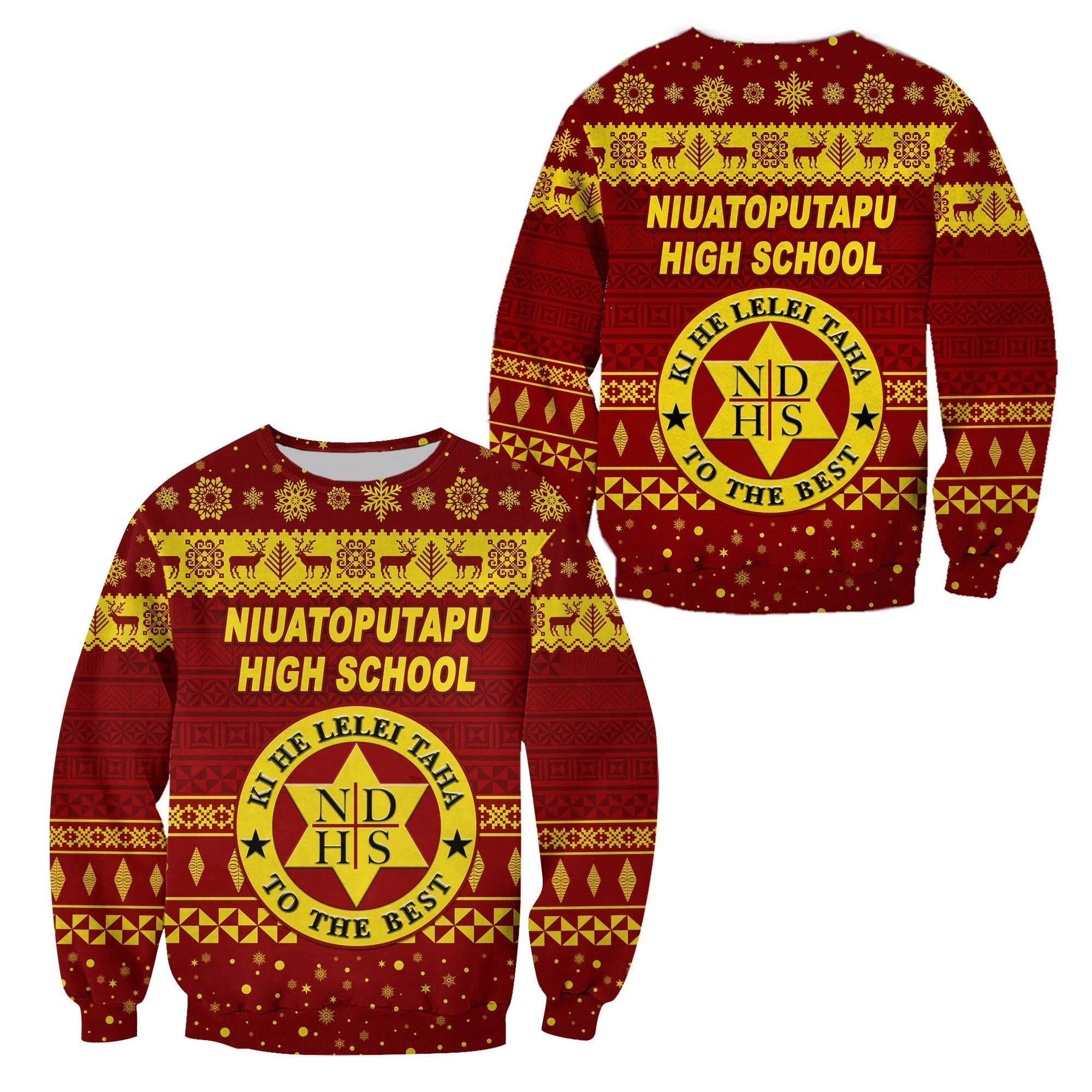 Niuatoputapu High School Christmas Sweatshirt Simple Style LT8 - Wonder Print Shop