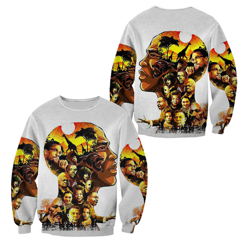 Civil Rights Leaders Sweatshirt African American Pride Art LT8 - Wonder Print Shop