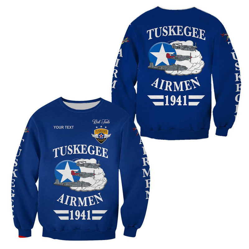(Custom Personalised) Tuskegee Airmen Sweatshirt The Blue Tails Original Style - Blue LT8 - Wonder Print Shop