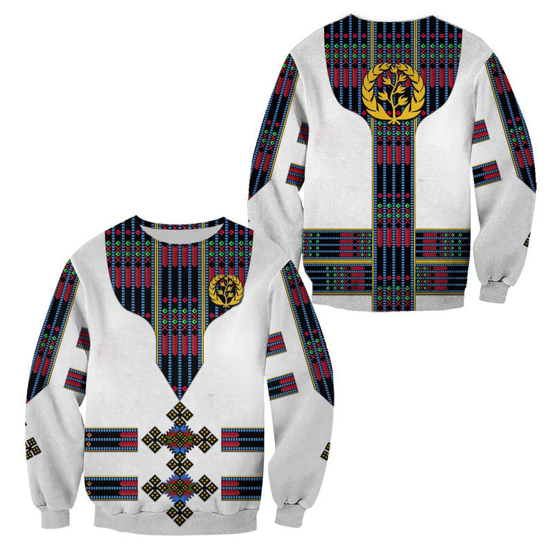 Eritrea Sweatshirt Fancy Tibeb Vibes - Flag Style LT8 - Wonder Print Shop
