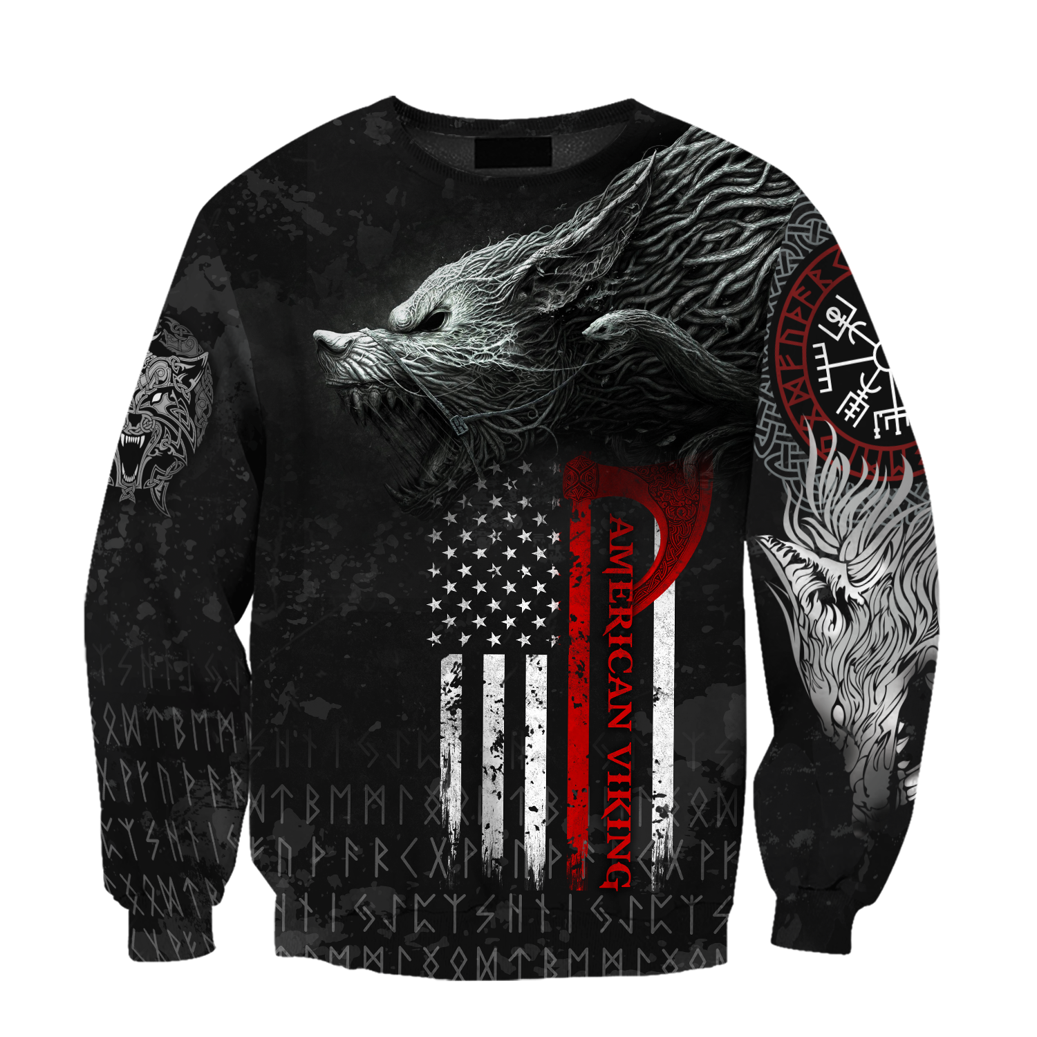 Viking Sweatshirt - American Viking Fenrir RLT12 - Wonder Print Shop