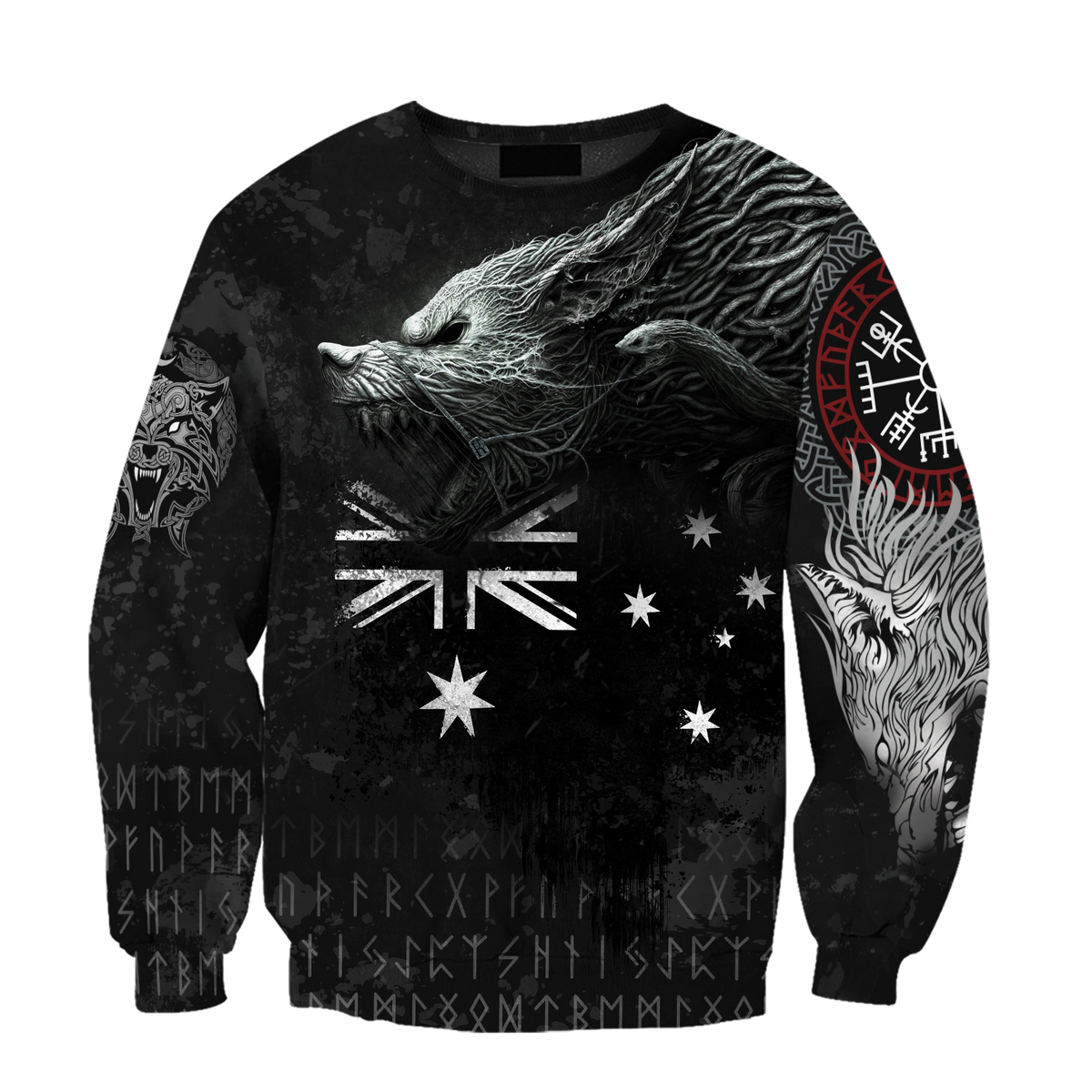 Viking Pullover Hoodie - Australia Viking Fenrir RLT12 - Wonder Print Shop