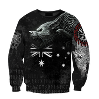 Viking Pullover Hoodie - Australia Viking Fenrir RLT12 - Wonder Print Shop