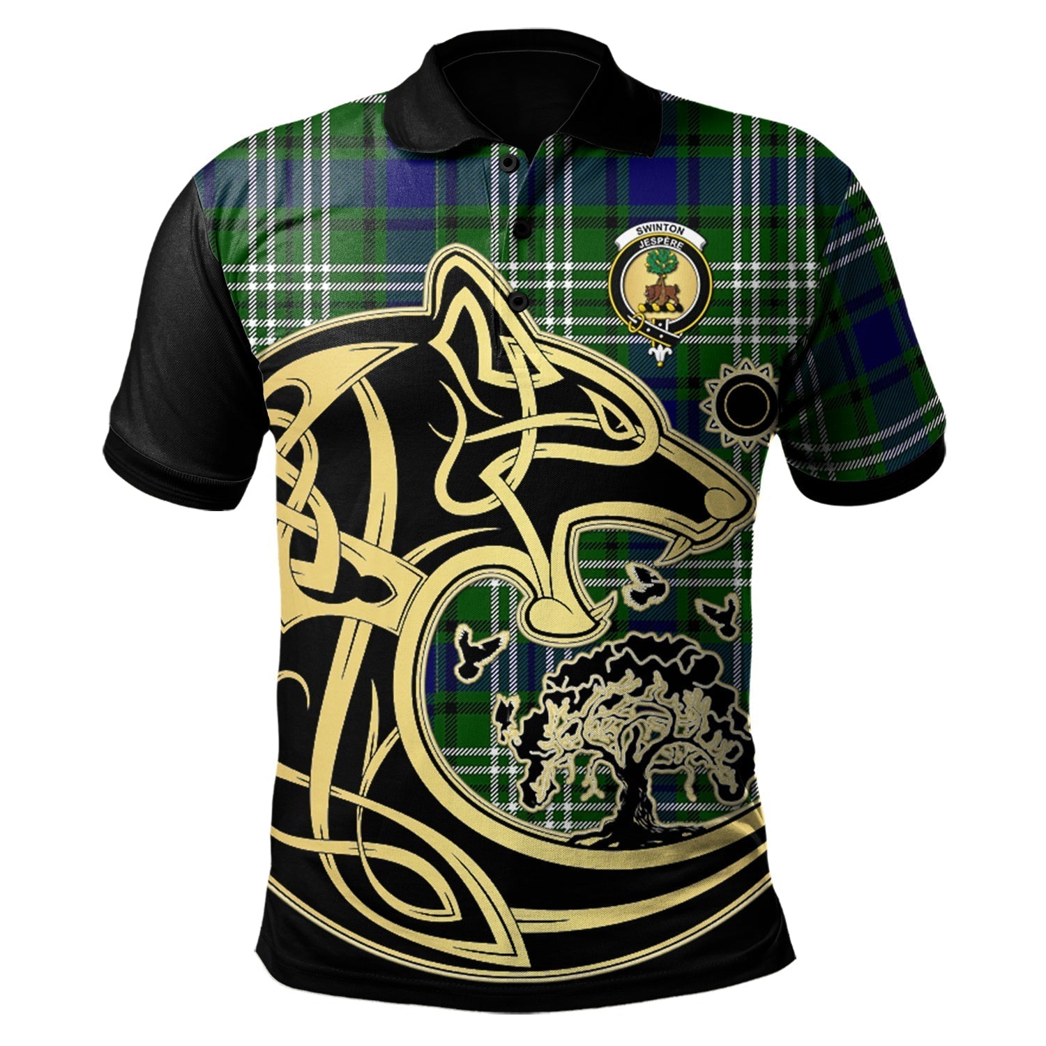 scottish-swinton-clan-crest-tartan-celtic-wolf-style-polo-shirt