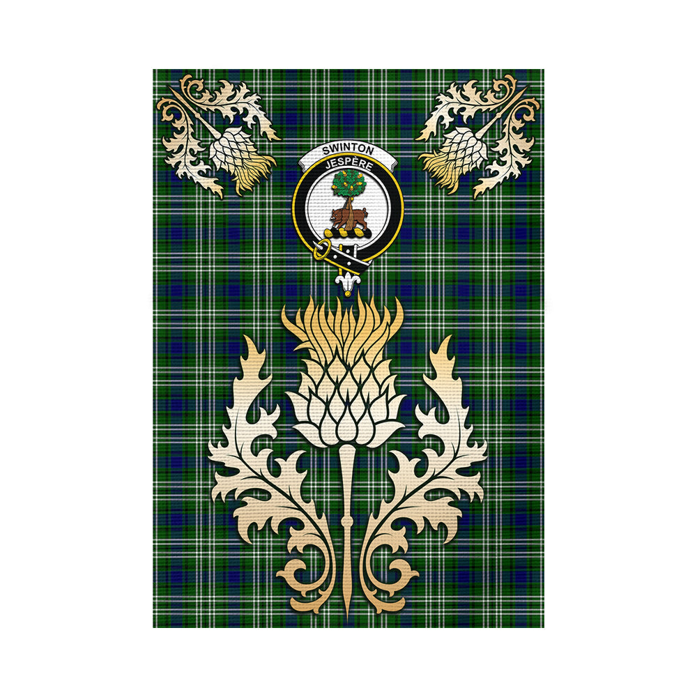 scottish-swinton-clan-crest-gold-thistle-tartan-garden-flag