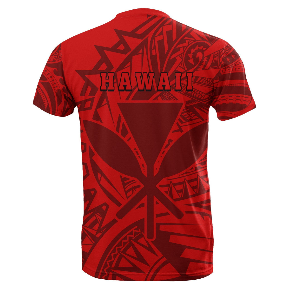 King Kanaka Flag Polynesian Red Hawaii Kamehameha T Shirt - Wonder Print Shop