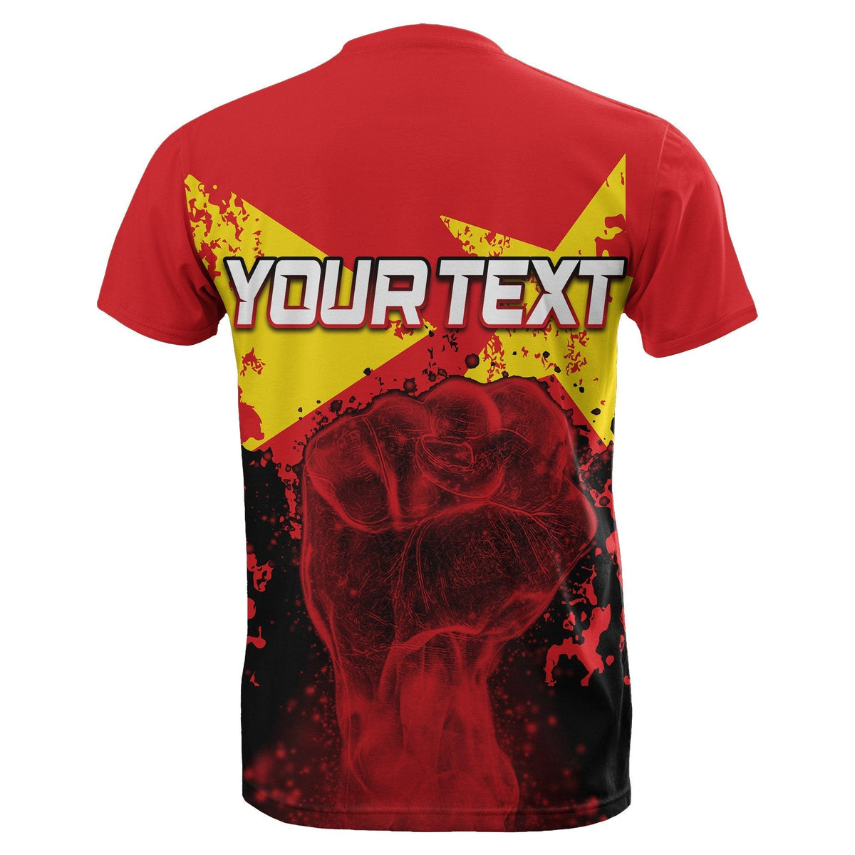 Custom Wonder Print Shop Tigray T Shirt Tigray Flag Clenched Hand LT6 - Wonder Print Shop