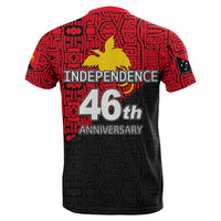 Papua New Guinea T Shirt Independence Day Patterns With Flag LT6 - Wonder Print Shop