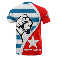 West Papua T Shirt Clenched Hands Flag Lt6 - Wonder Print Shop
