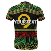 Custom Athletics Vanuatu T Shirt Of Vanuatu Polynesian Patterns LT6 - Wonder Print Shop