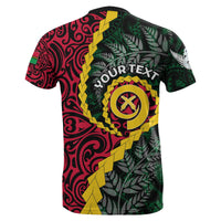 Custom Vanuatu T Shirt Mix Maori Silver Fern LT6 - Wonder Print Shop