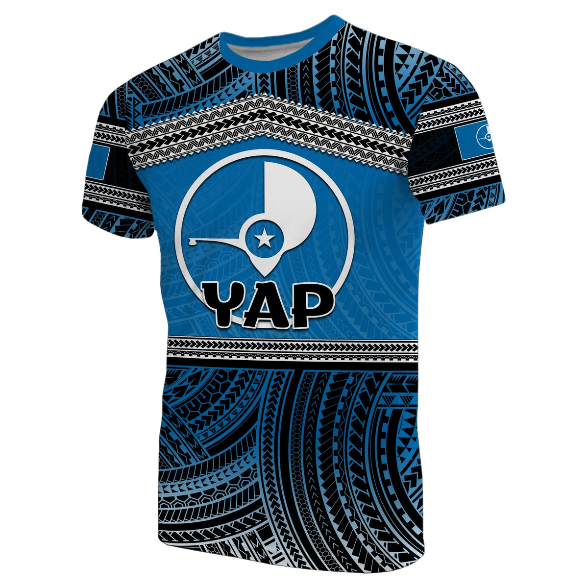 Custom Yap T Shirt Polynesian Patterns LT6 - Wonder Print Shop