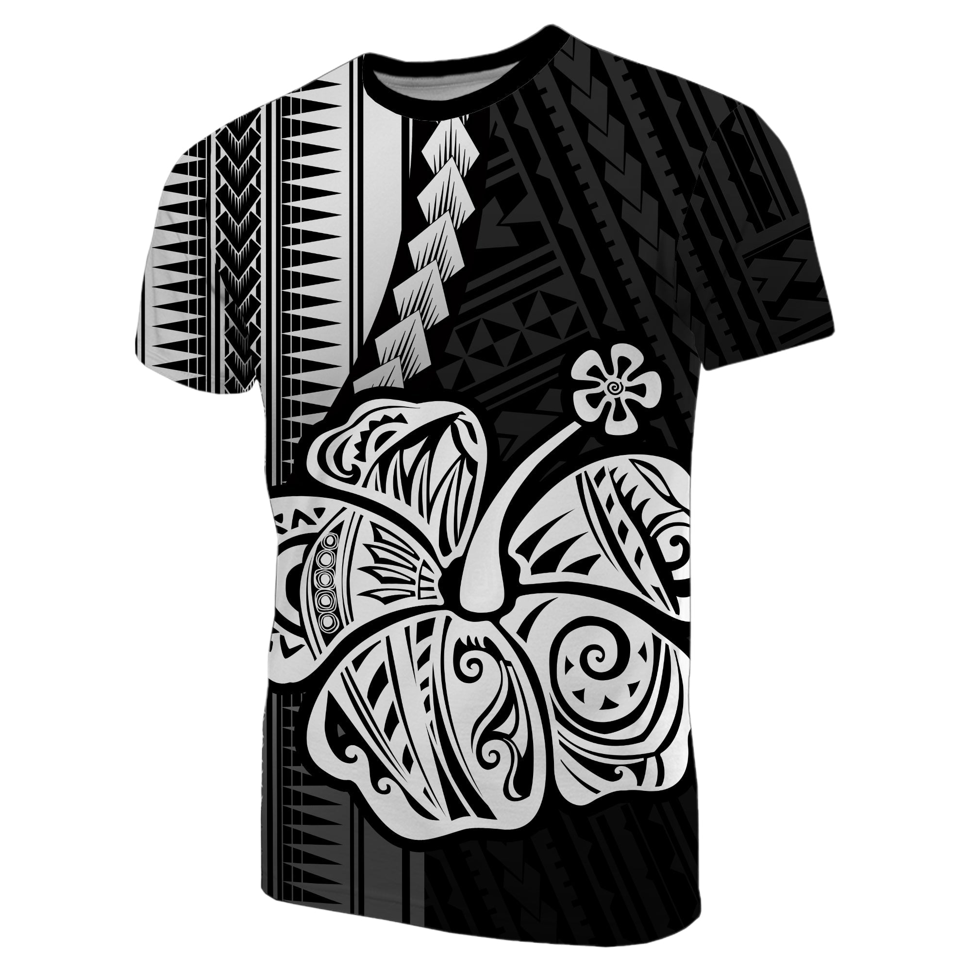 Custom Polynesian Hibiscus T Shirt Hawaiian Style No.4 LT6 - Wonder Print Shop