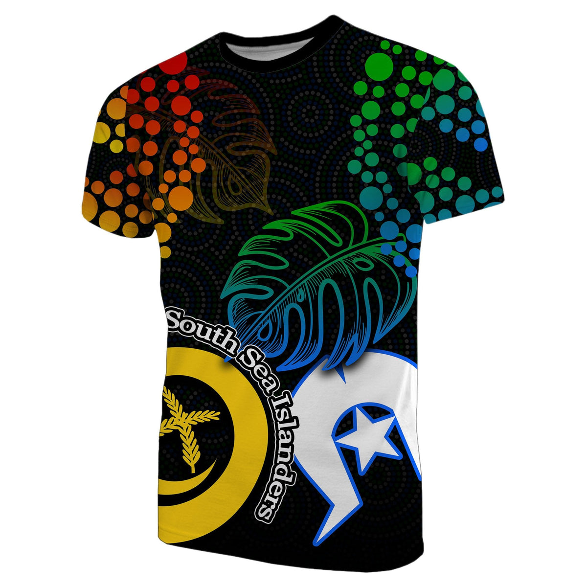Custom South Sea Islanders T Shirt Torres Strait Islander LT6 - Wonder Print Shop