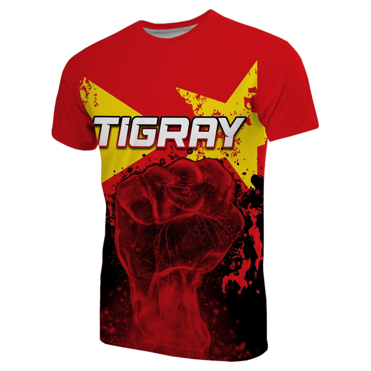 African Tigray T Shirt Tigray Flag Clenched Hand LT6 - Wonder Print Shop