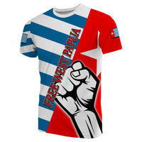 Custom Free West Papua T Shirt Clenched Hands Flag LT6 - Wonder Print Shop