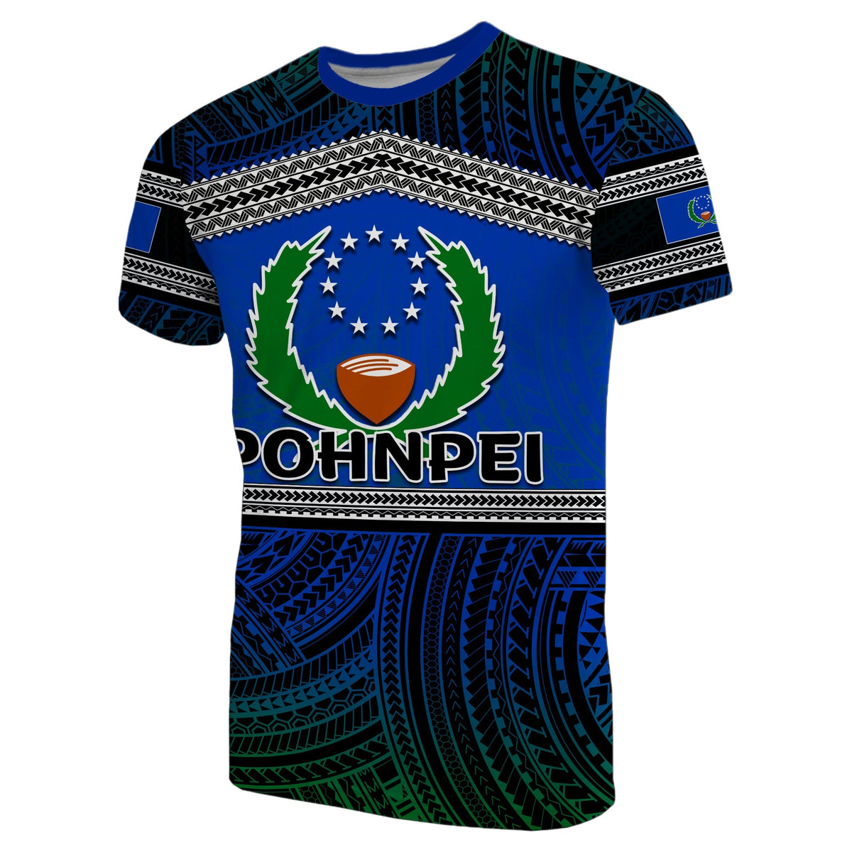 Custom Pohnpei T Shirt Polynesian Patterns LT6 - Wonder Print Shop
