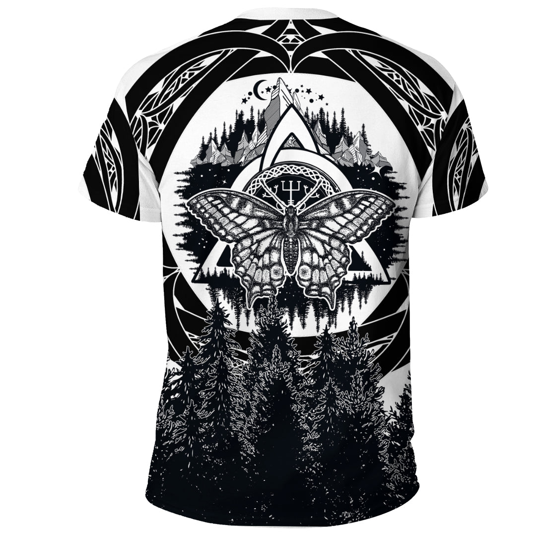 Viking Butterfly Style Celtic Of Pine Forest T Shirt RLT12 - Wonder Print Shop