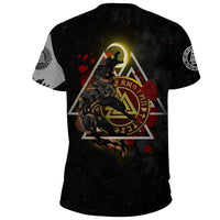 Viking Vikings T Shirt Viking Wolf Fenrir Moon and Raven RLT12 - Wonder Print Shop
