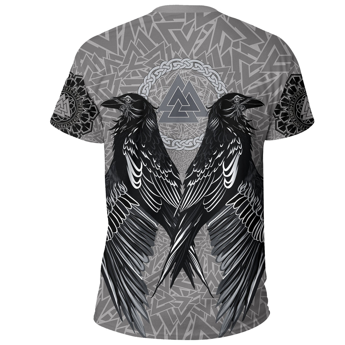 Viking T Shirt Raven Valknut RLT12 - Wonder Print Shop