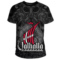 Custom Viking T Shirt Denmark Odin And Drakkar RLT12 - Wonder Print Shop