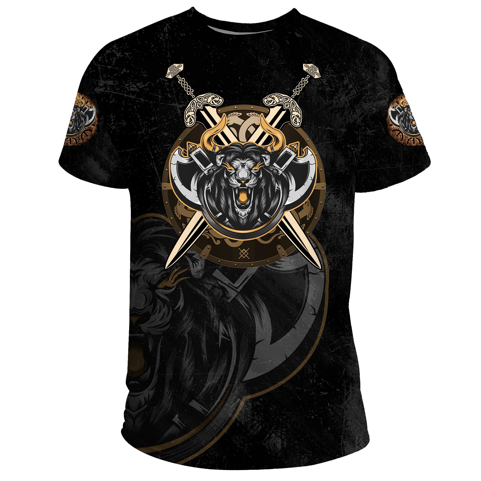 Viking T Shirt Viking Lion RLT12 - Wonder Print Shop