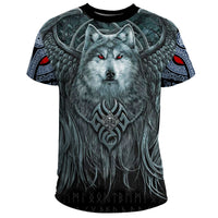 Viking T Shirt, Spiral Wolf Spirit RLT12 - Wonder Print Shop