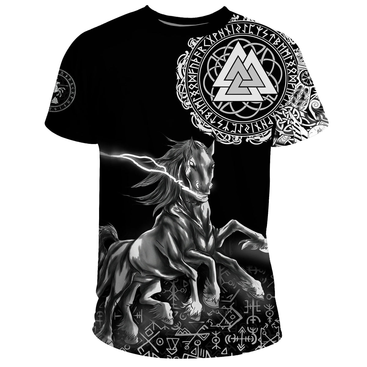 Viking T Shirt Sleipnir Odin RLT12 - Wonder Print Shop
