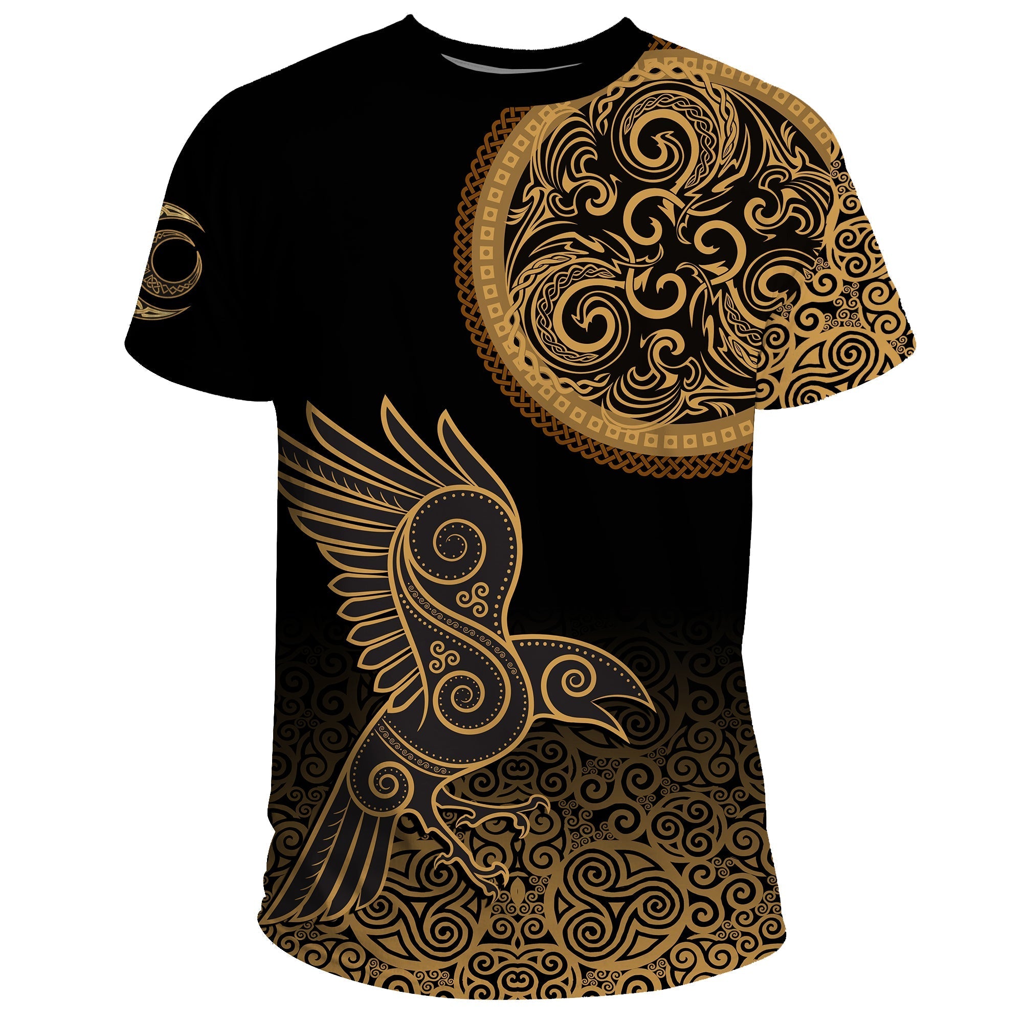Viking T Shirt Triskele Raven Celtic RLT12 - Wonder Print Shop